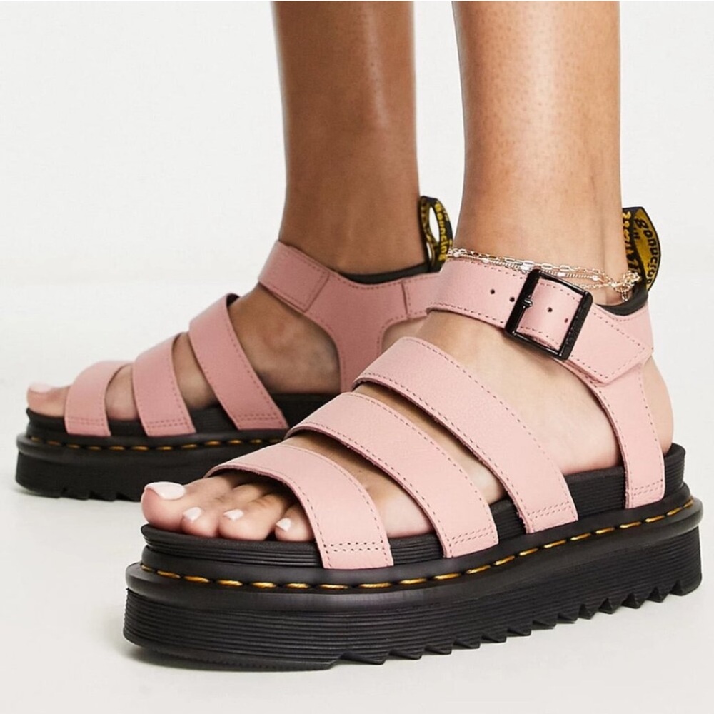 NEW Dr. Martens Blaire peach platform sandals